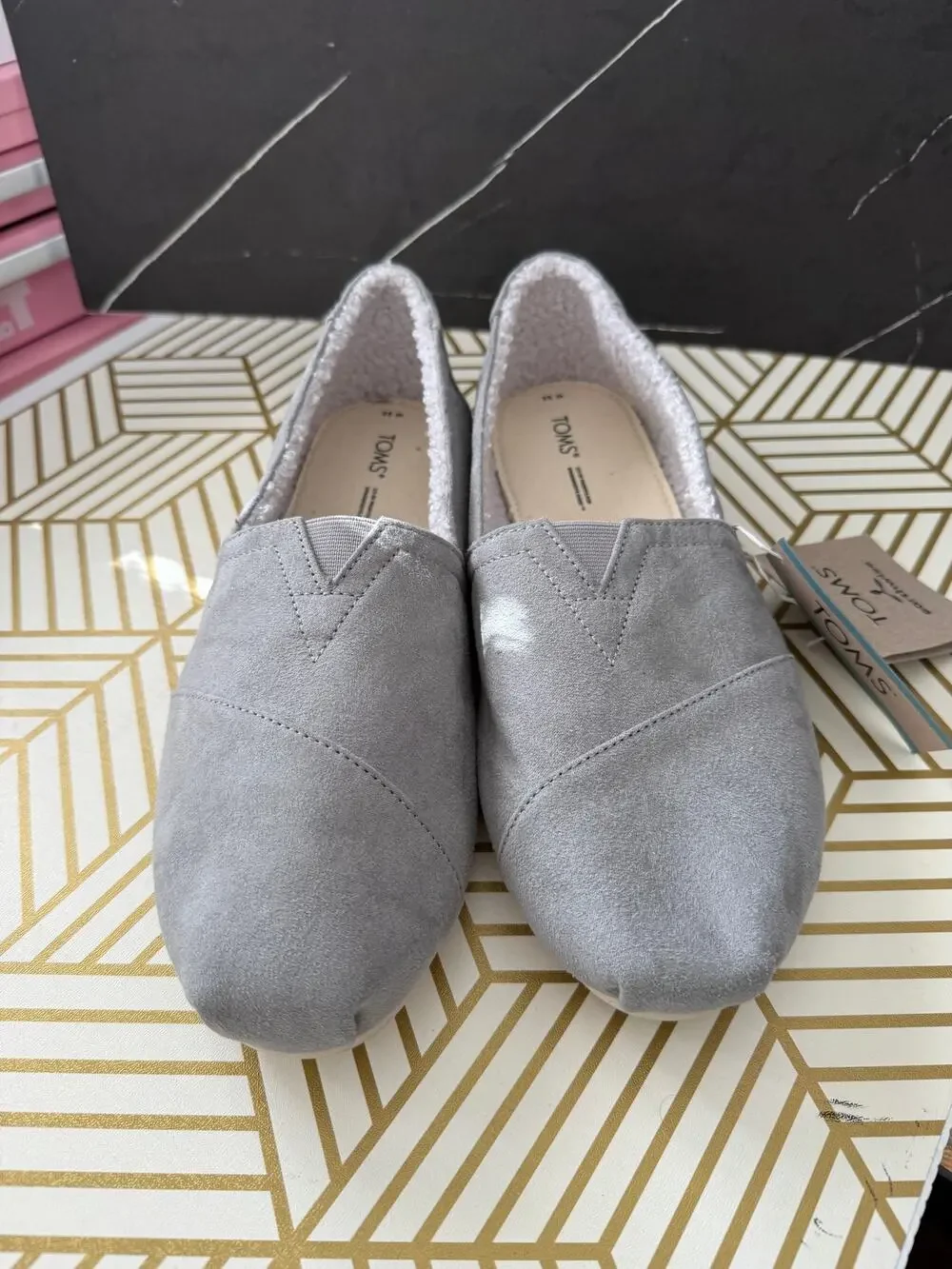 TOMS Women's Alpargata Faux Shearling Gray Cloudbound | Size 11